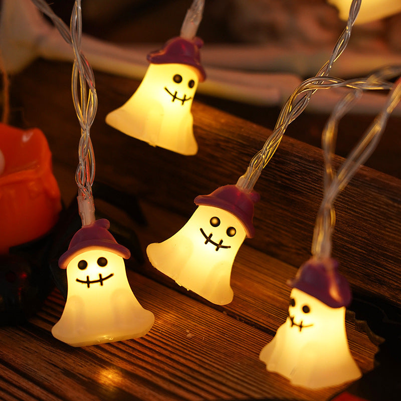 Whimsical Pumpkin Patch Orange String Lights for Halloween
