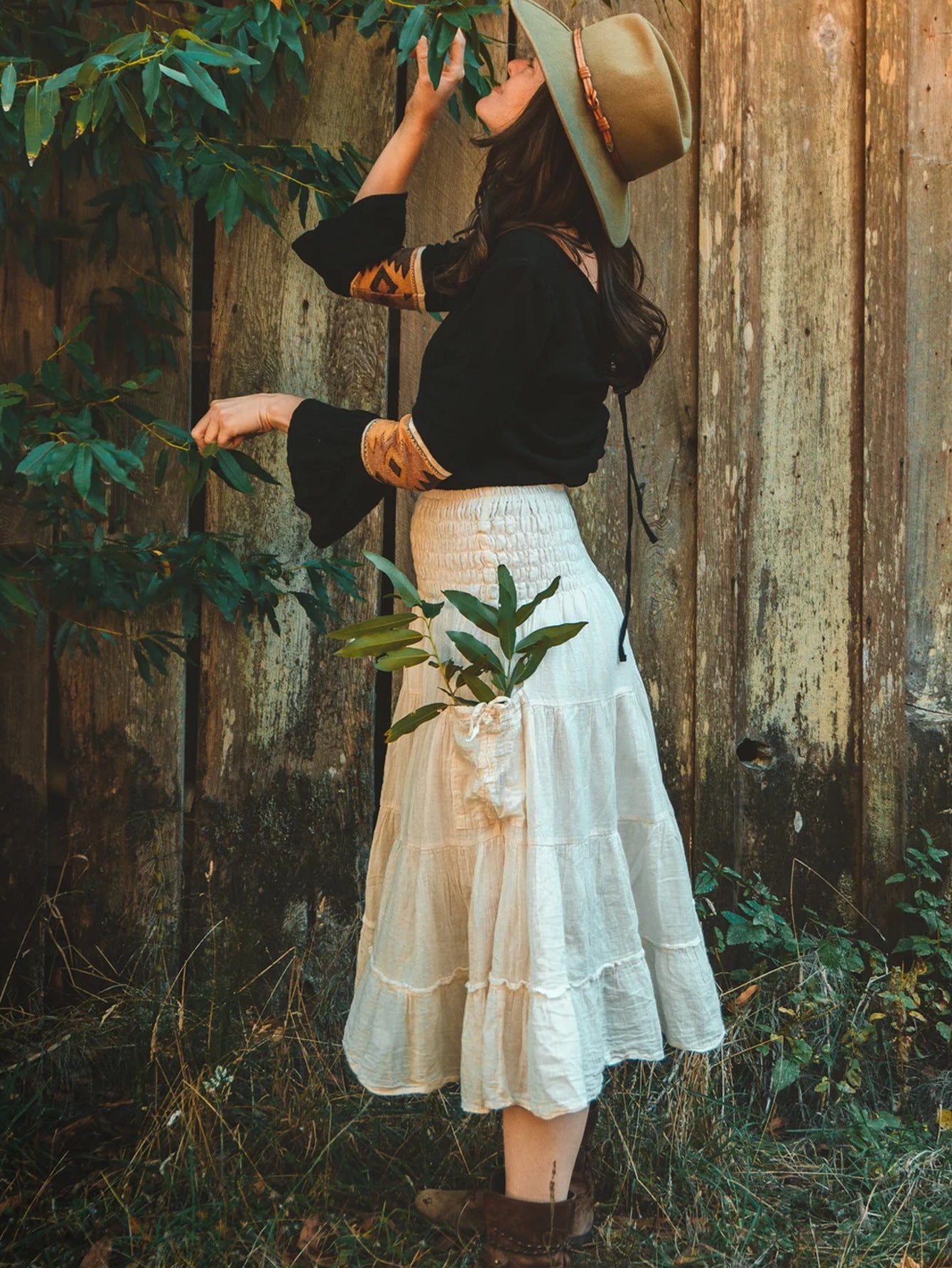 Bohemian Loose Solid Skirt For Relaxed Everyday Comfort