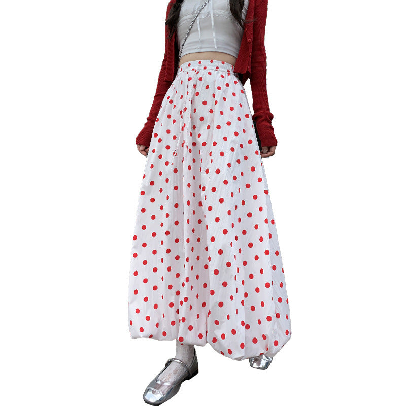 Red Polka Dot Skirt For Playful Summer Outfits