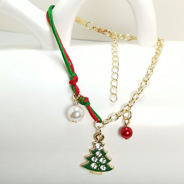 Christmas Chain & Rope Charm & Bead-Accent Bracelet in Assorted Styles