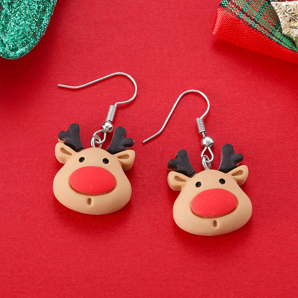 Playful Novelty Fish-Hook Christmas Dangle Earrings for Women & Kids in Assorted Styles