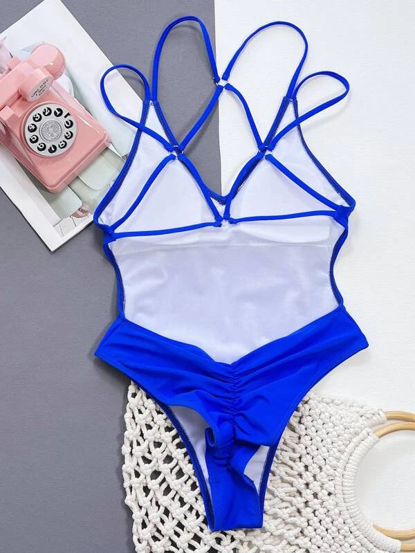 Beauty-Back One-Piece Bikini Swimsuit for Chic Beach Appeal