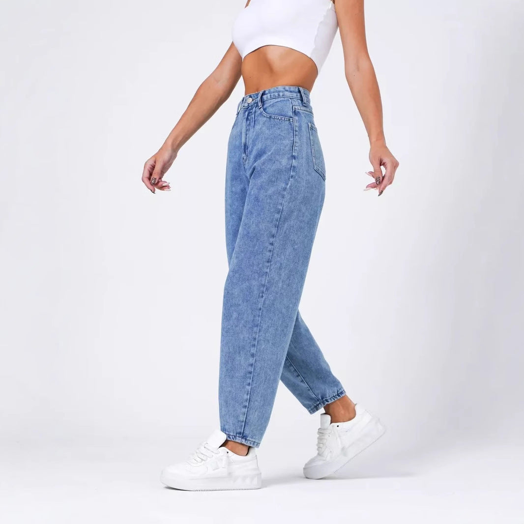 Women's Denim Casual Classic Cropped Pants Butt-lifting Pants