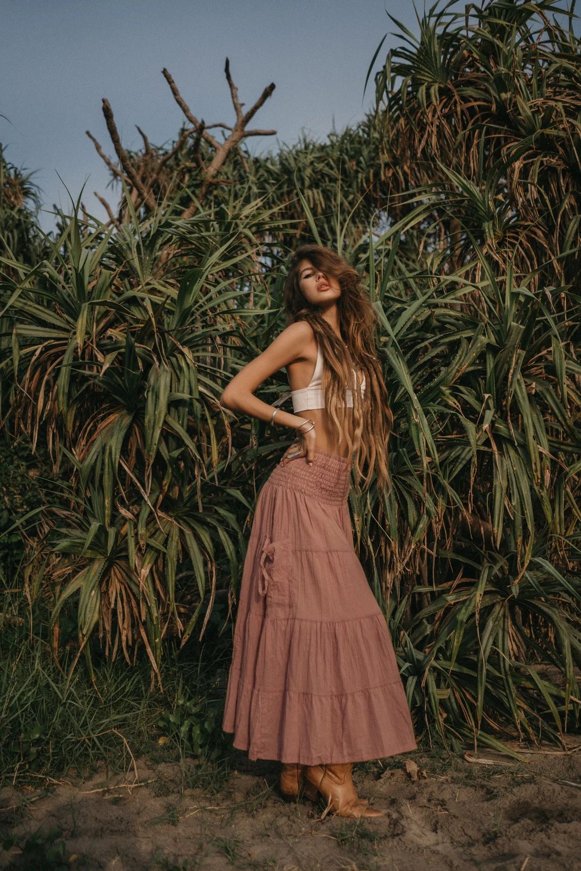 Bohemian Loose Solid Skirt For Relaxed Everyday Comfort