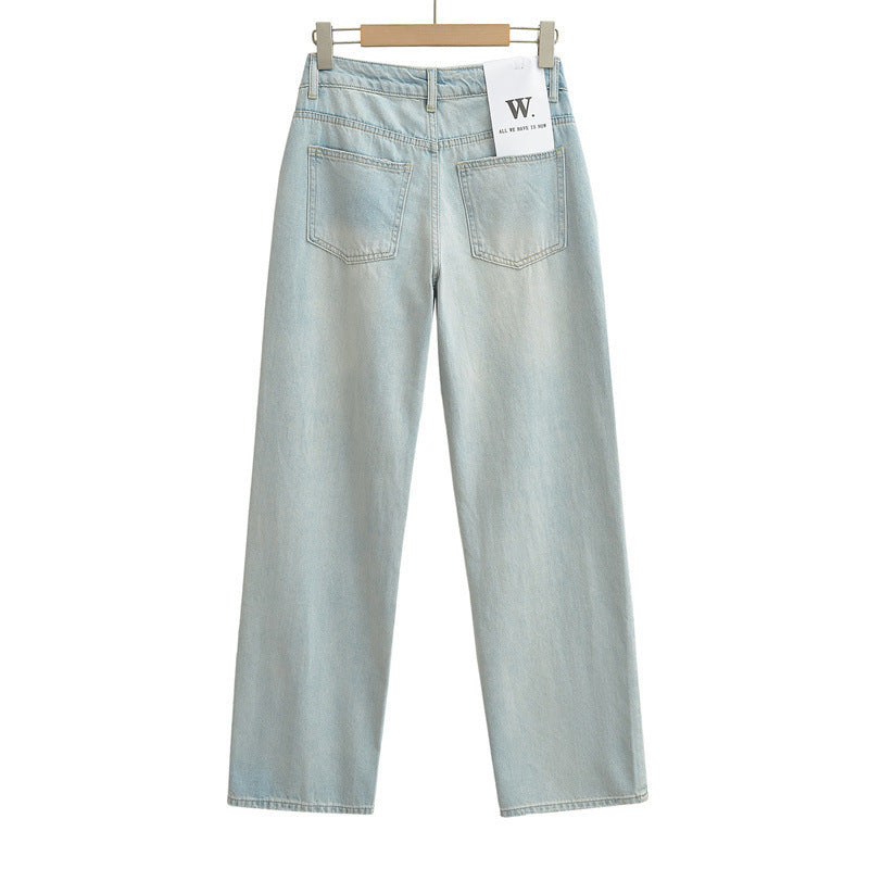 Pantalon de vadrouille en denim en vrac basse