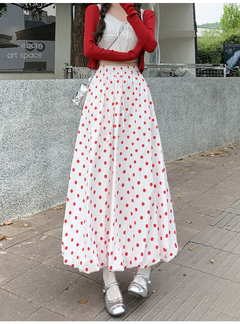 Red Polka Dot Skirt For Playful Summer Outfits
