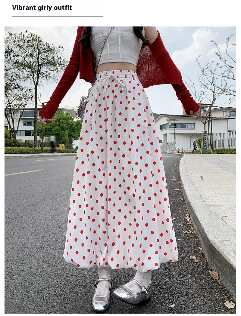 Red Polka Dot Skirt For Playful Summer Outfits