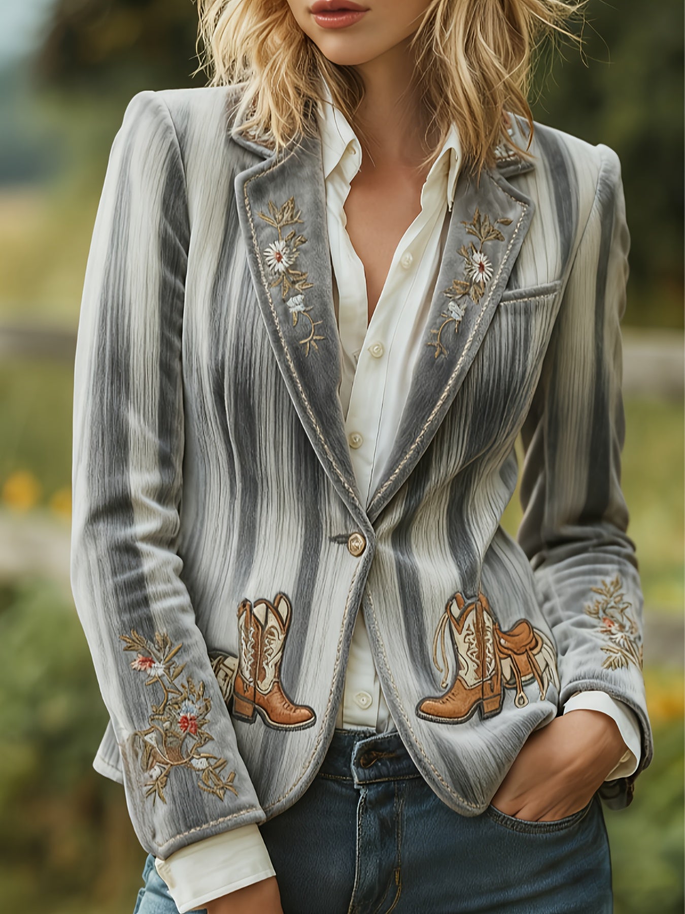 Retro Stand-Collar Mid-Length Coat For Women