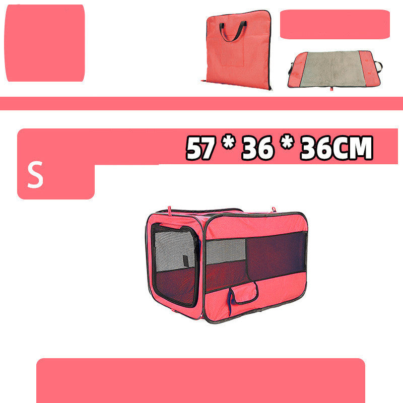 Folding Fabric Pet Travel Carrier Bag With Safety Zippers