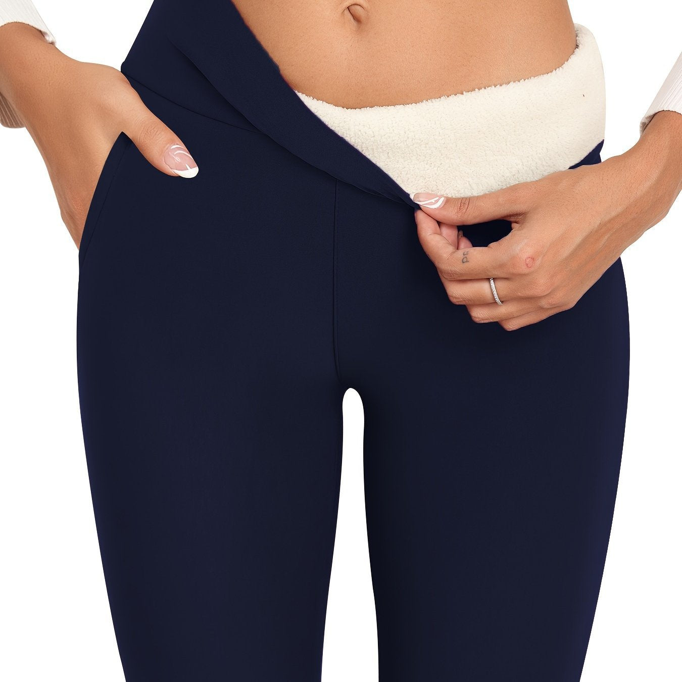 Fleece Sports Leggings High Elasticity And Warmth