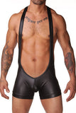 Faux Leather Suspender Boxer Briefs