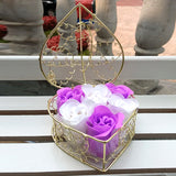 Schöne Geschenkbox mit 6 Rosenzinnhaltern
