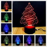 3D Merry Christmas LED Lamp - THEONE APPAREL