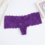 Floral Lace Wide Skirt Thong Panty
