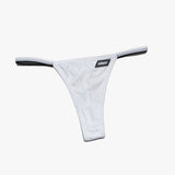 Eenvoudige geschulpte rand stringgong panty
