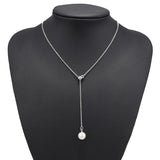 Einzelne Faux-Perlen-Tropfen-Halskette