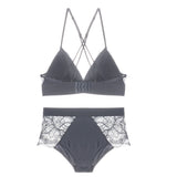 Lace Layover Bralette and Panty Set