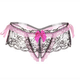 Lace Skirt Double Trim Crotchless Panty