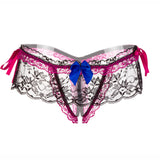 Lace Skirt Double Trim Crotchless Panty