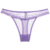 Delicate Lace Trim Thong Panty - Theone Apparel