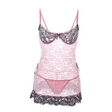Lace Cup Skirted Babydoll Lingerie Set