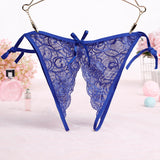 Crotchless Lace Side Tie Panty - Theone Apparel