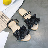 Faux Leather Ruffle Strap Sliders