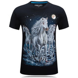 Camicia a cavallo bianco magico al chiaro di luna