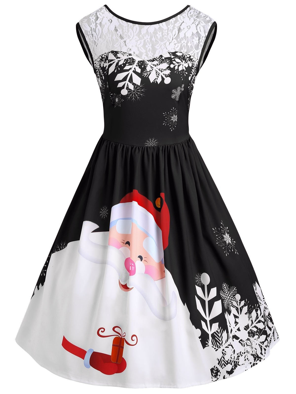 Red Santa Christmas Party Dress