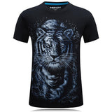 Camisa de manga corta con tigre blanco