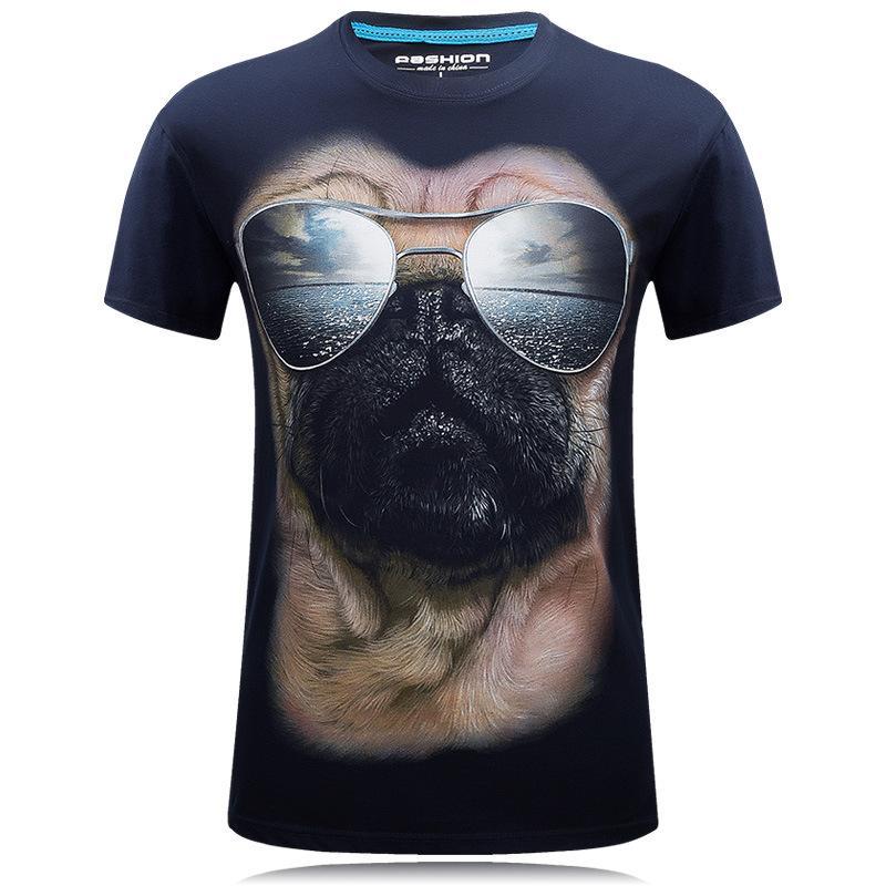 Pug avec des nuances Shirt idiot Face
