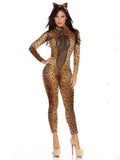 Cheetah erotis satu kostum ukuran untuk Halloween