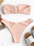 Chic Bandeau Thong Bikini Set - Theone Apparel