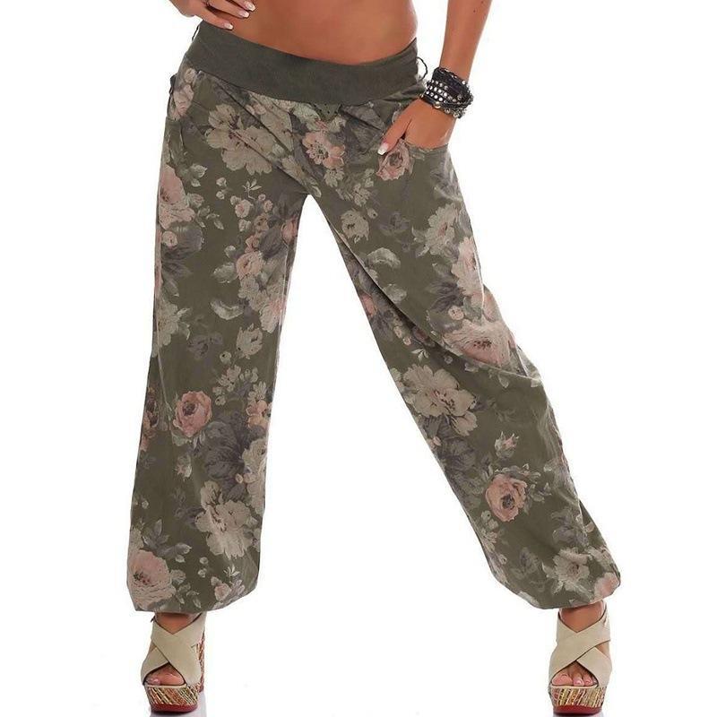 Comfy Vintage Floral Print Lounge Pants - Theone Apparel