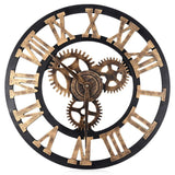 Reloj de pared con diseño de engranajes 3D de gran tamaño