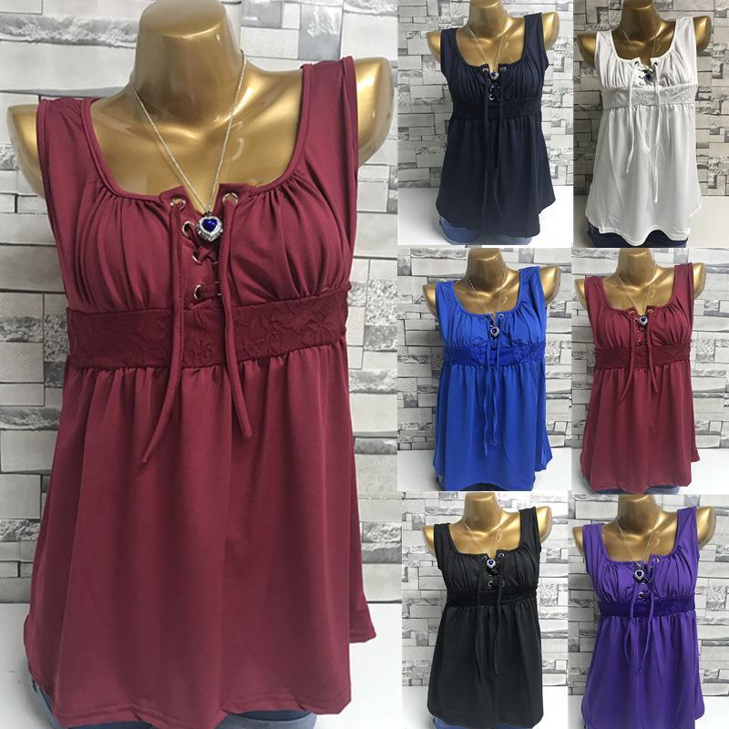 Corset Neck Lace Waist Top - Theone Apparel
