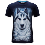 Camisa gráfica de lobo branco neve