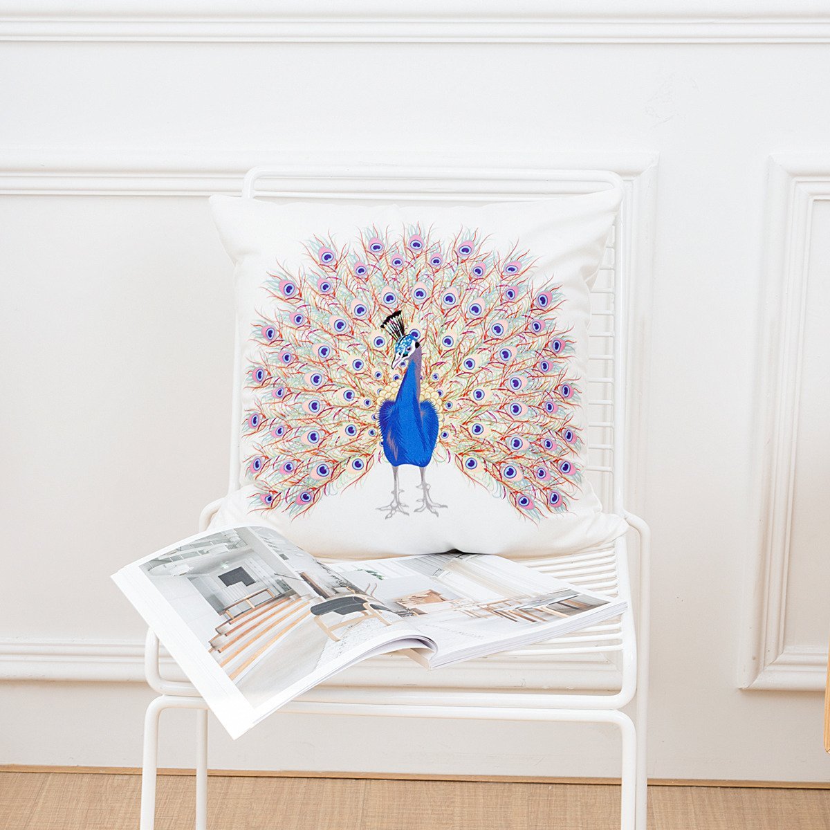 Feather Fascination Printed Pillow Covers-601-0005-S4-Theone Apparel