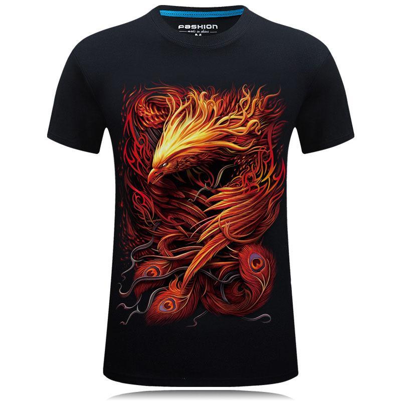 Fiery Phoenix Transformation Graphic Tee - Theone Apparel