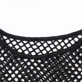 Fishnet Mesh Double Layer Shirt Top - Theone Apparel