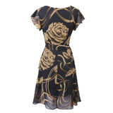 Floral Romance Flutter Sleeve Dress - Theone Apparel