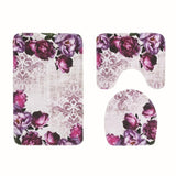 Flowers and The Sea Bath Mat Sets