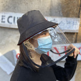Gorra de pescador para adultos con máscara completa y protección contra virus para escupir