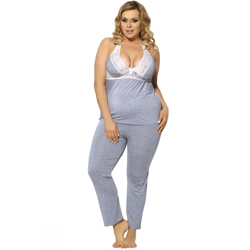 Body de encaje y coqueto informal de talla grande