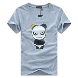 Marcou a camisa de panda arco -íris
