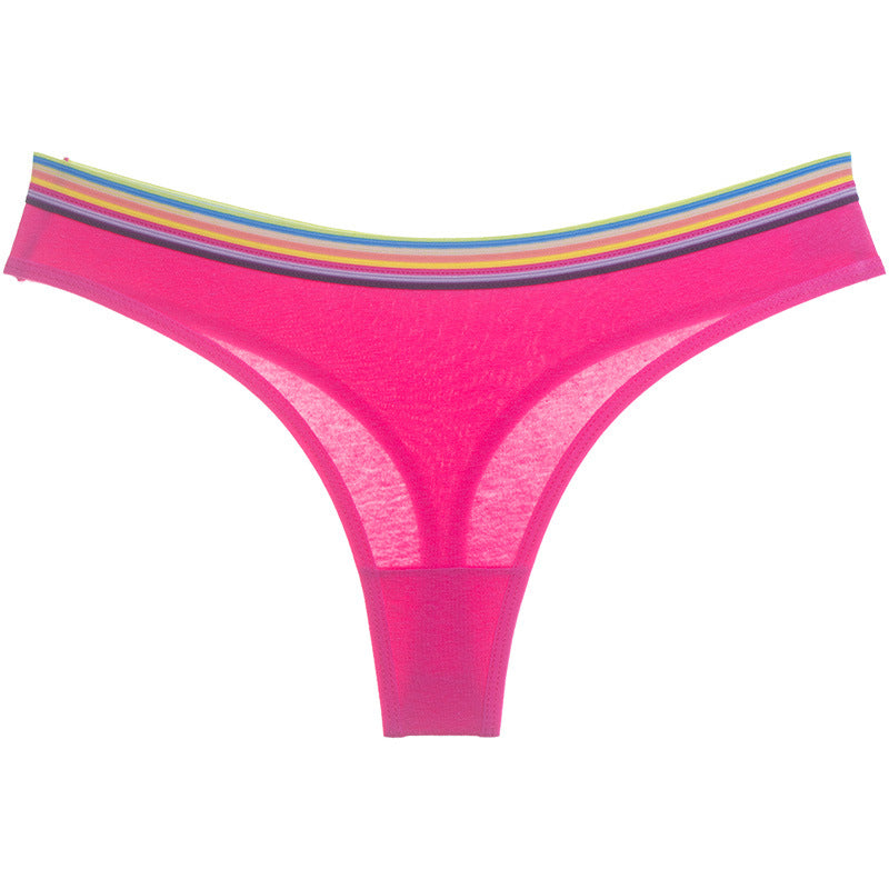 Hip Strap Ruffle Top Thong-Rose Red-Theone Apparel