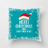 Copri da cuscino a tema natalizio blu ghiaccio