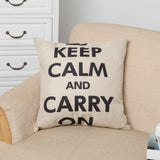 Funda de almohada Keep Calm Carry On