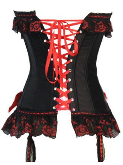 Lace & Bows Garter Belt Corset - Theone Apparel