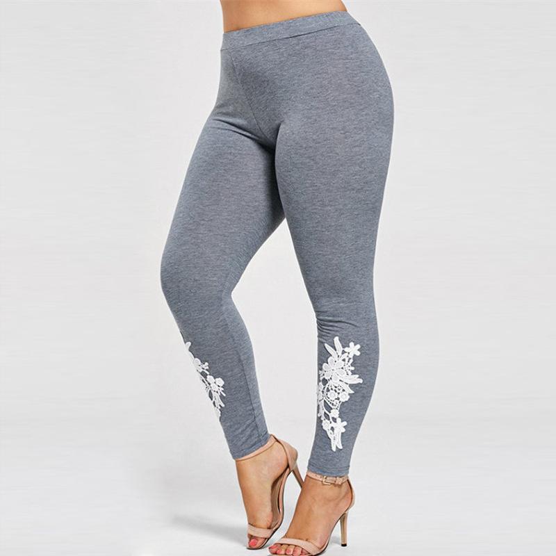 Lace Embroidery Fancy Dinner Tights-Gray-Theone Apparel